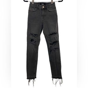 BDG Jeans Women's Size 24 Black High Rise Twig Urban Outfitter Ripped Whimsygoth